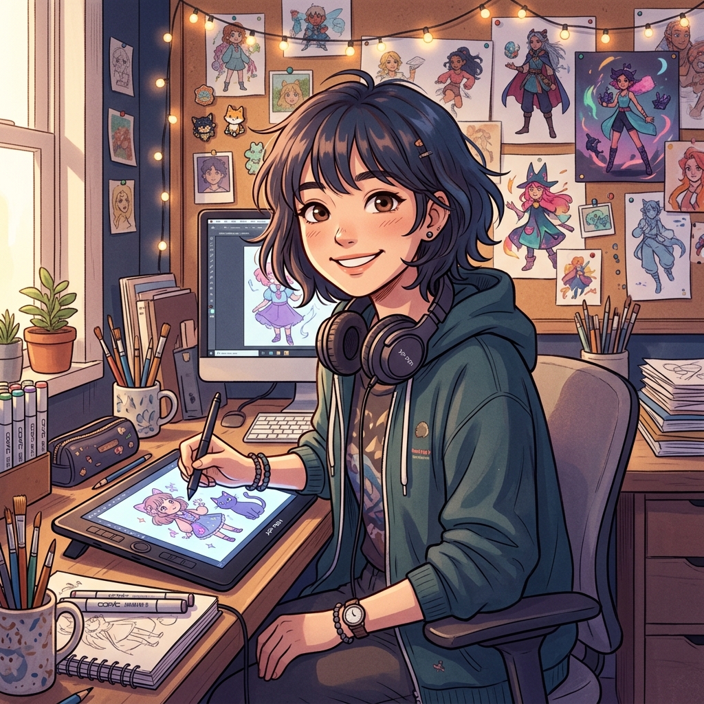 Abigamu Studio artist at work