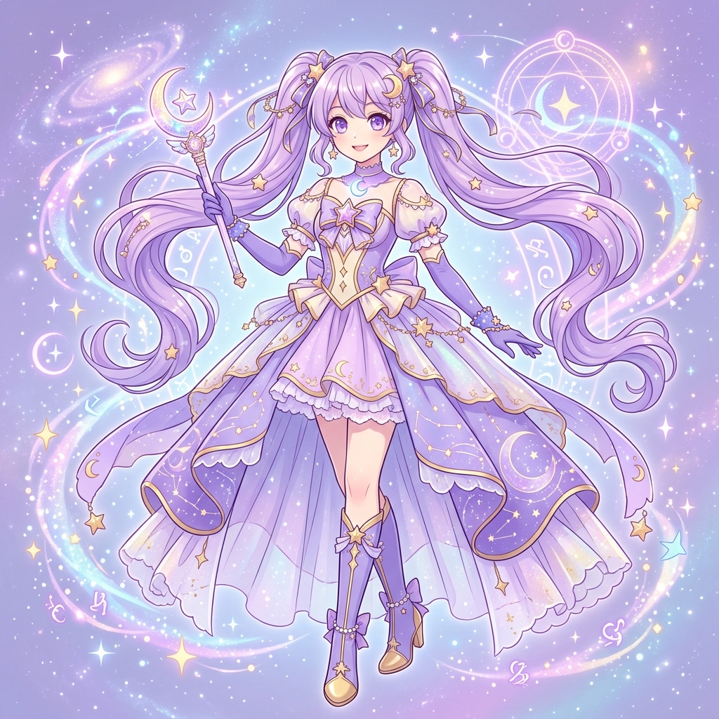 Stellar Mage Luna character design