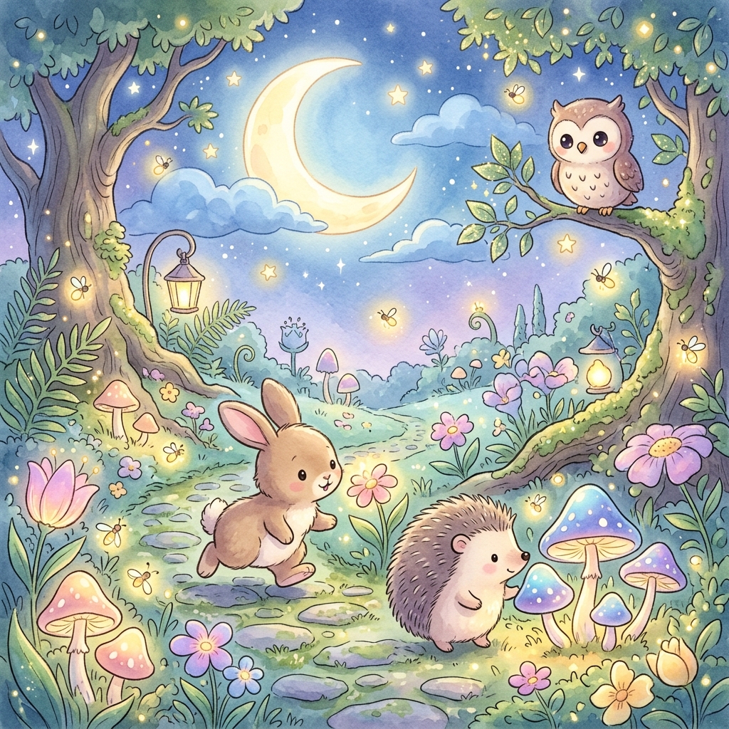 The Moonlight Garden children's book illustration