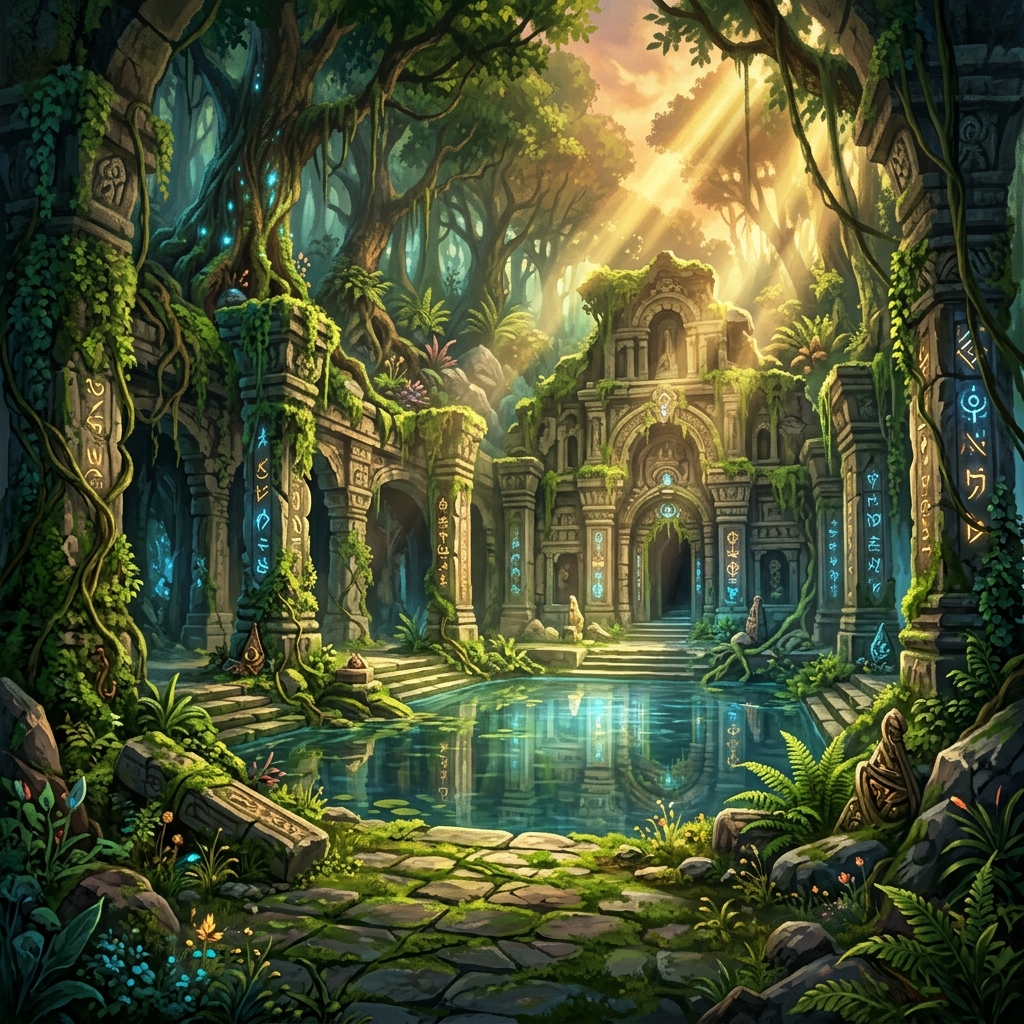 Ancient Forest Temple environment art