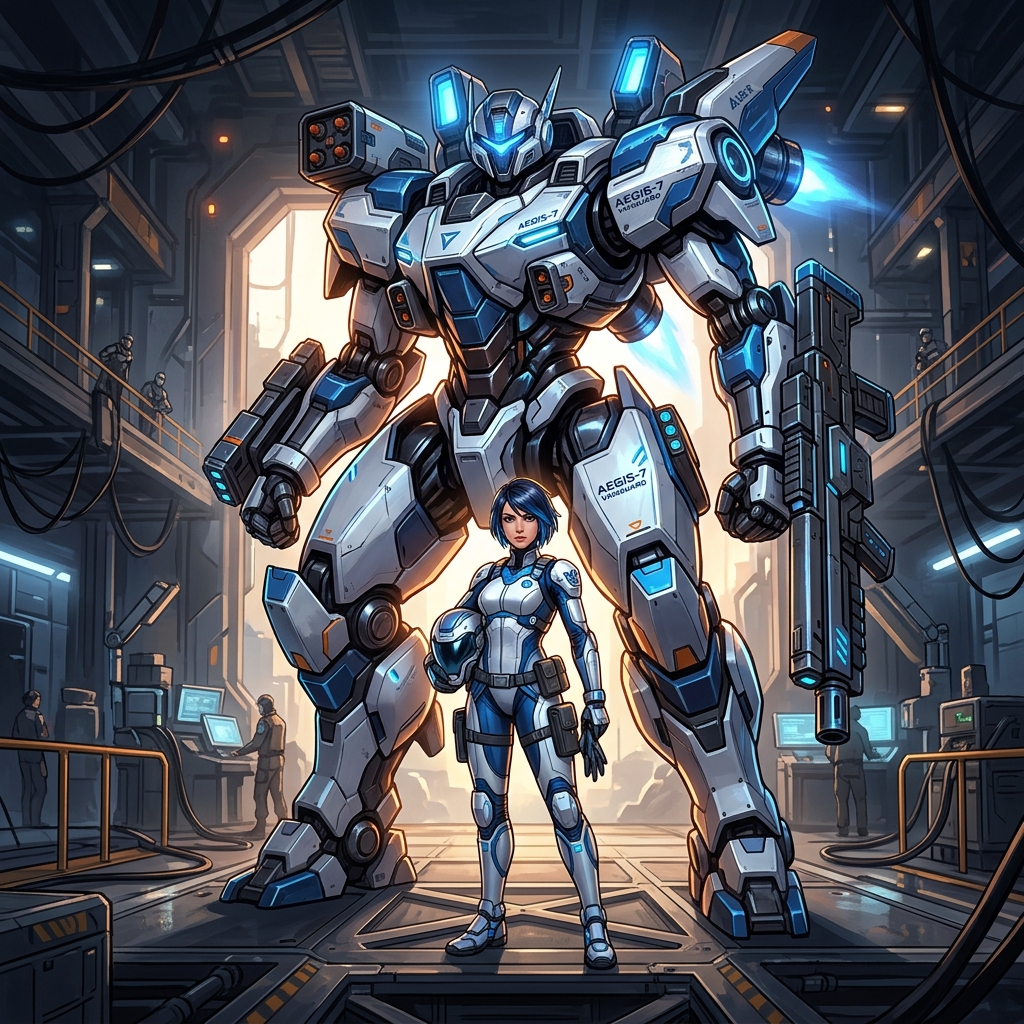 Mech Pilot Kai concept art